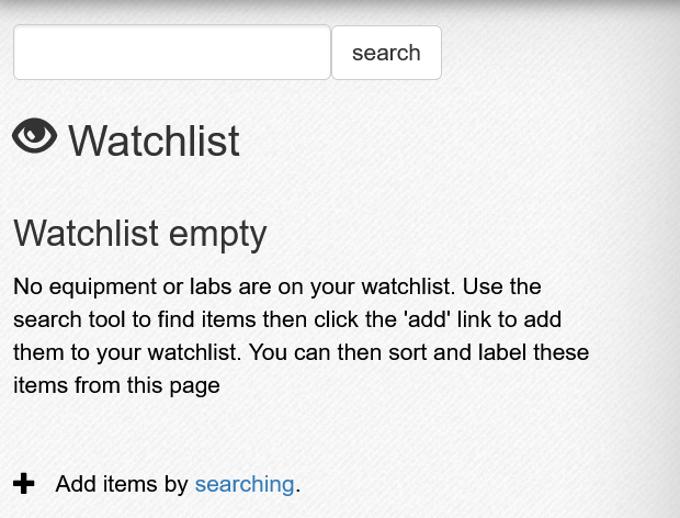 empty watchlist