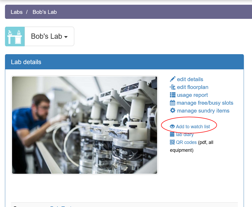 lab watchlist add